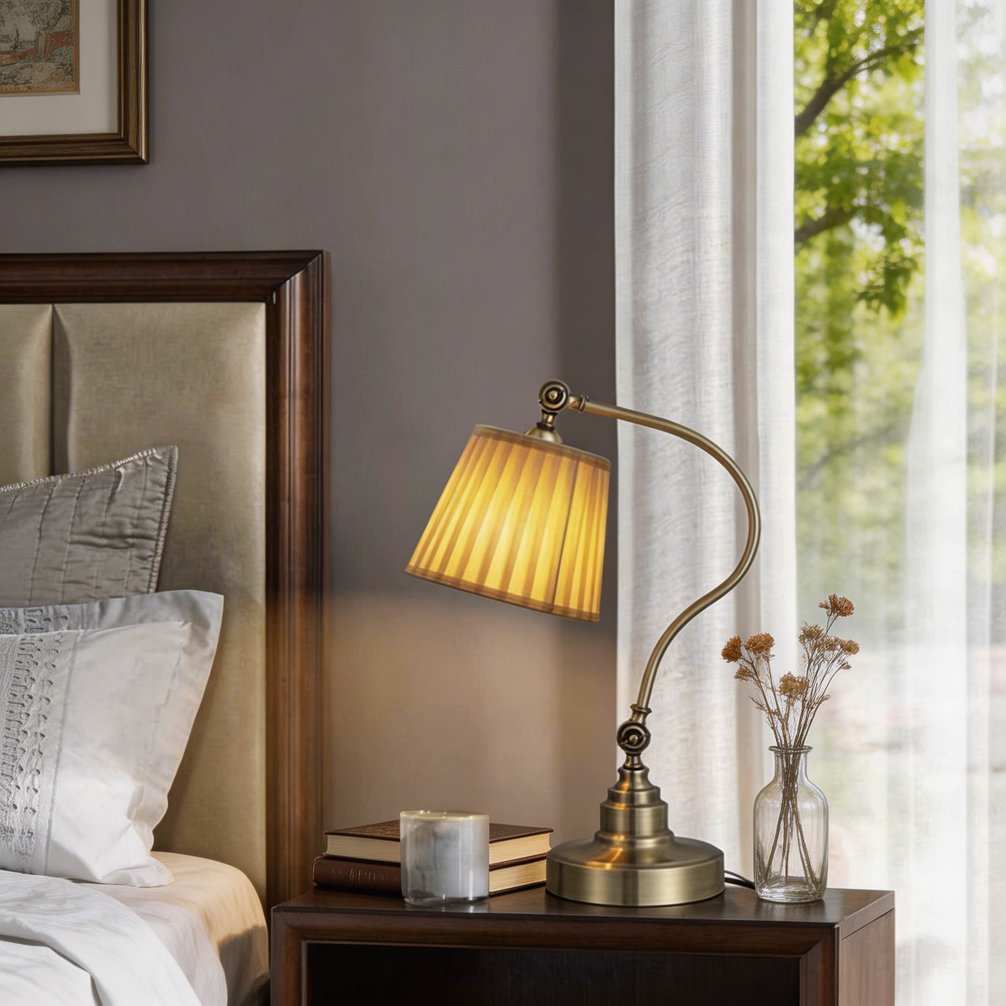 Industrial Desk Lamp Adjustable Iron Frame with Linen Shade and Multiple Light Directions | ribuella