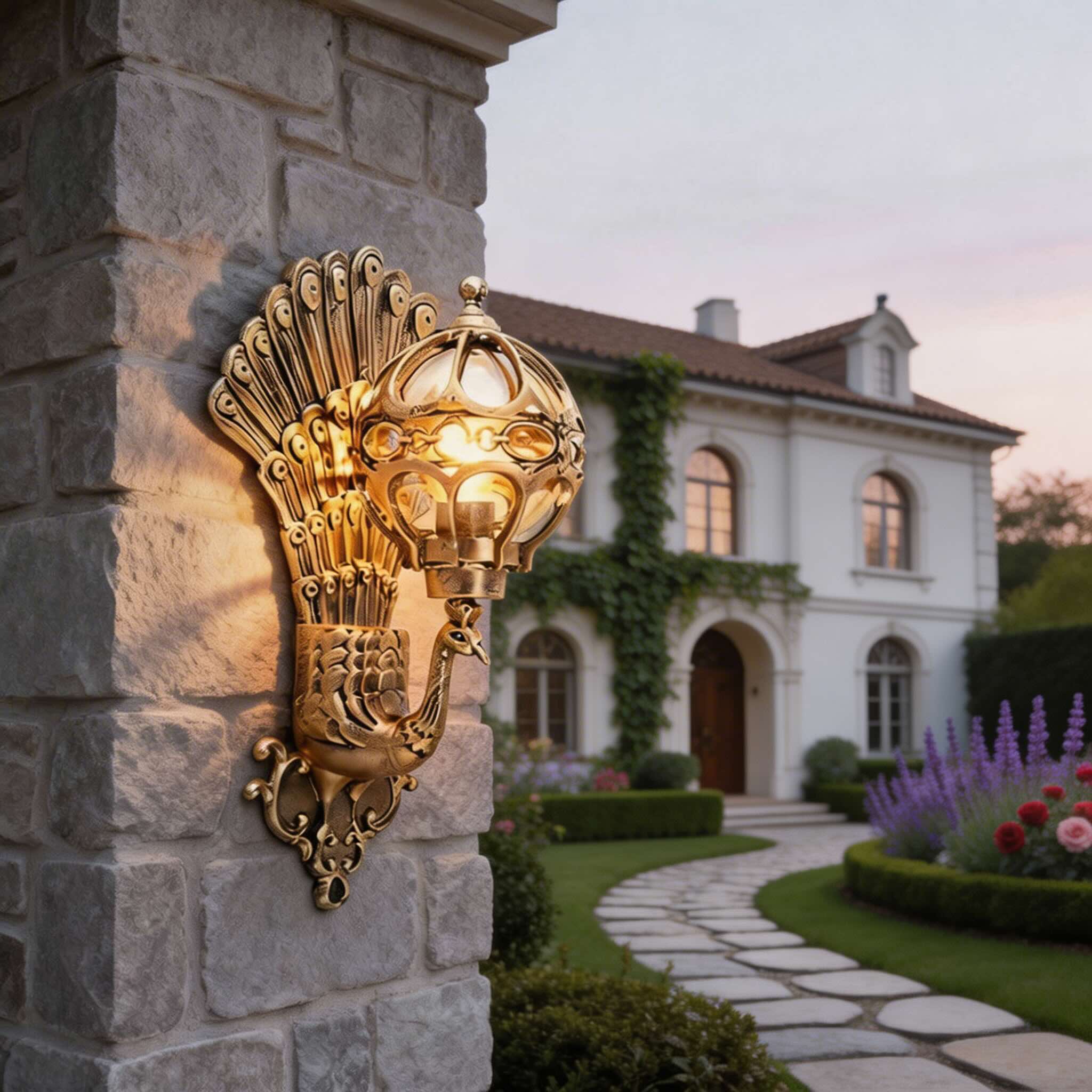 Modern Outdoor Wall Lantern Wall Mounted Aluminum Glass Shade IP55 Waterproof E26 Compatible 20W | ribuella