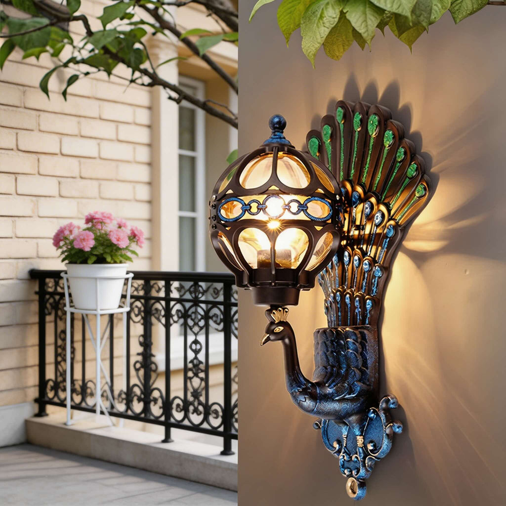 Modern Outdoor Wall Lantern Wall Mounted Aluminum Glass Shade IP55 Waterproof E26 Compatible 20W | ribuella