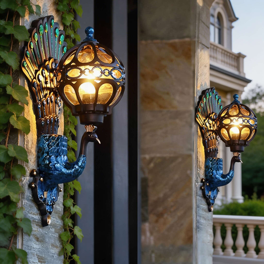 Modern Outdoor Wall Lantern Wall Mounted Aluminum Glass Shade IP55 Waterproof E26 Compatible 20W | ribuella