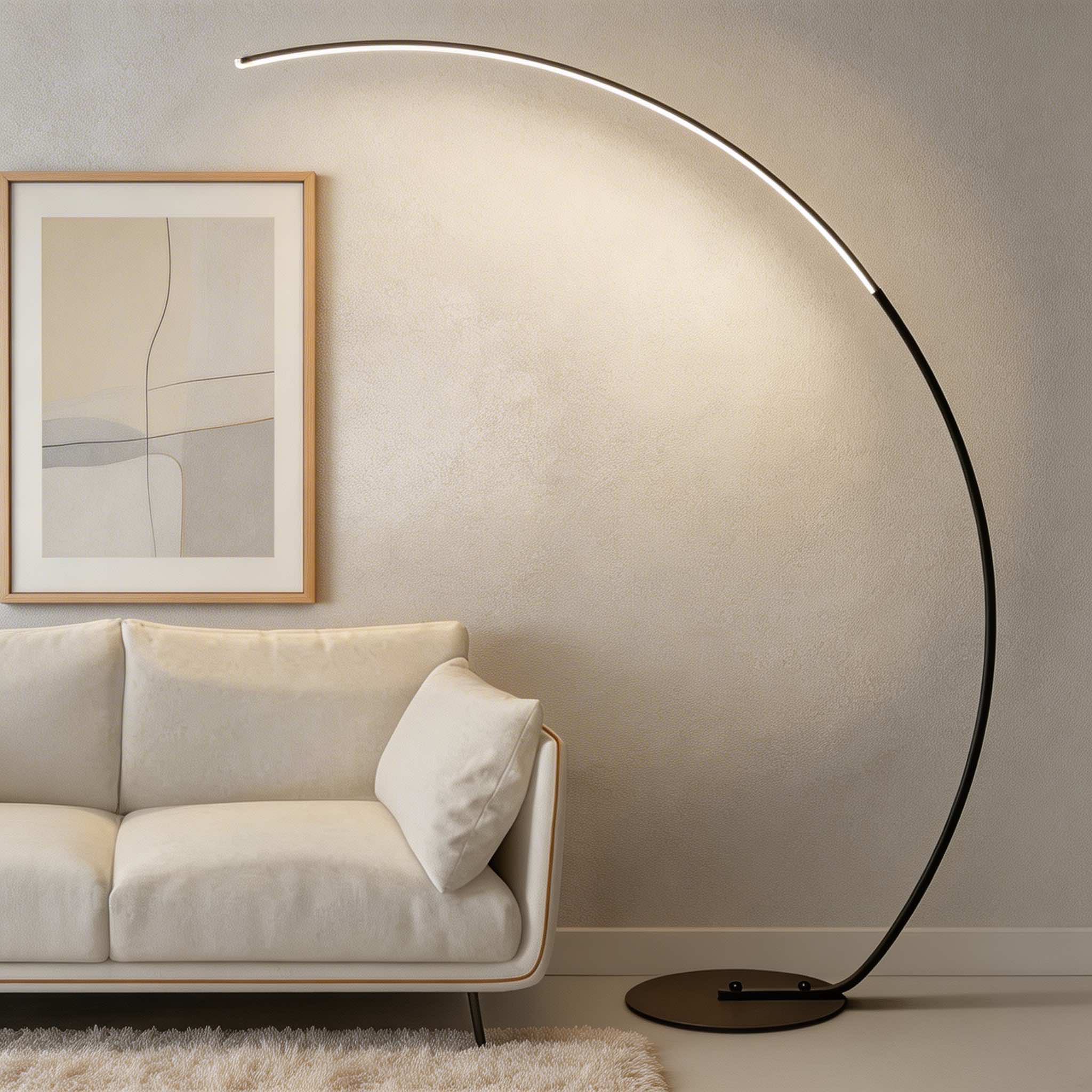 Moderní stojací lampa s nastavitelným kovovým stojanem do obývacího pokoje, ložnice nebo pracovny | ribuella
