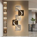 Modern Geometric LED Wall Light Wall Mounted MDF Base for Ambient Indoor Lighting | ribuella