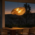 Modern Rattan Wave LED Hanging Pendant Light | ribuella