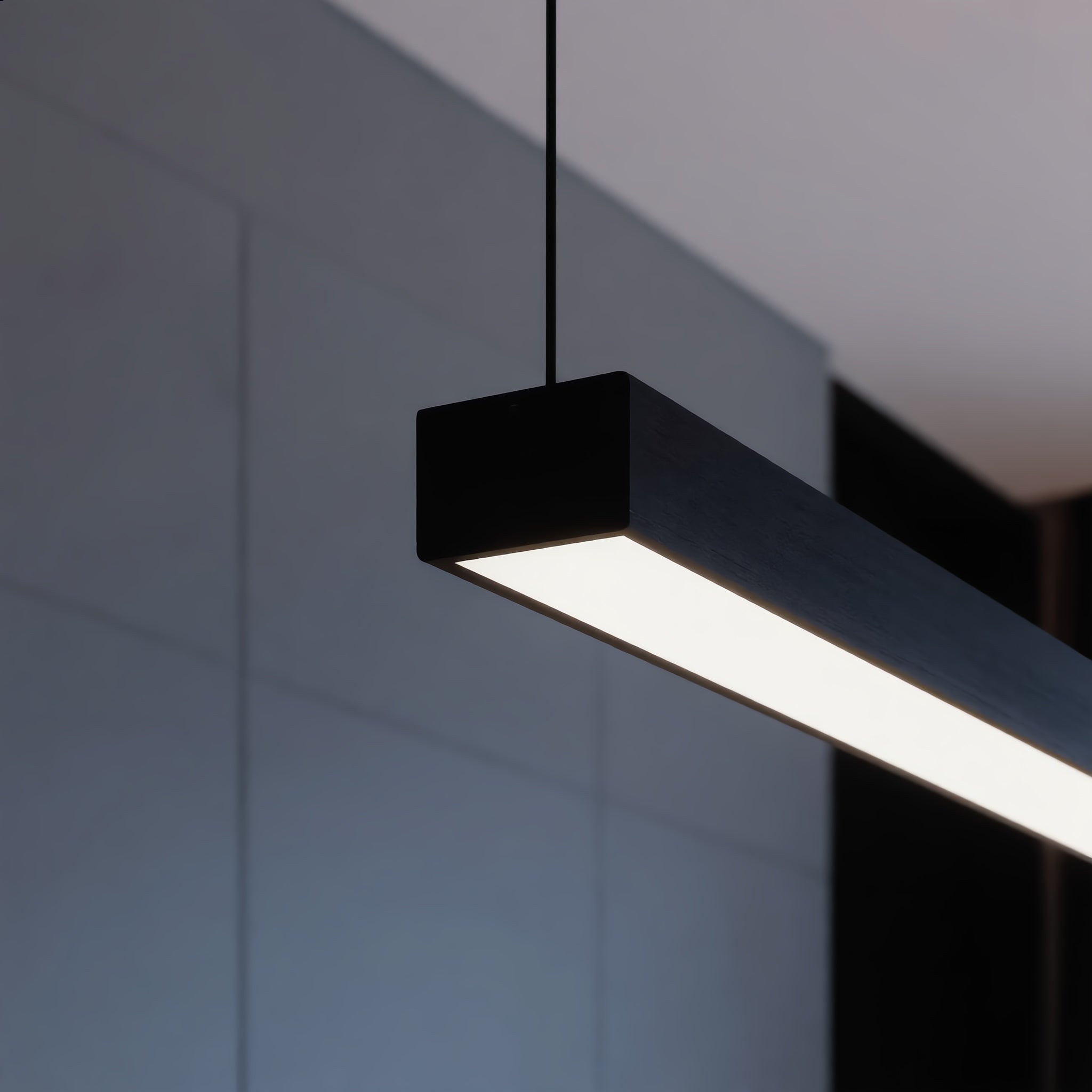 Modern Aluminum Linear LED Hanging Pendant Light | ribuella