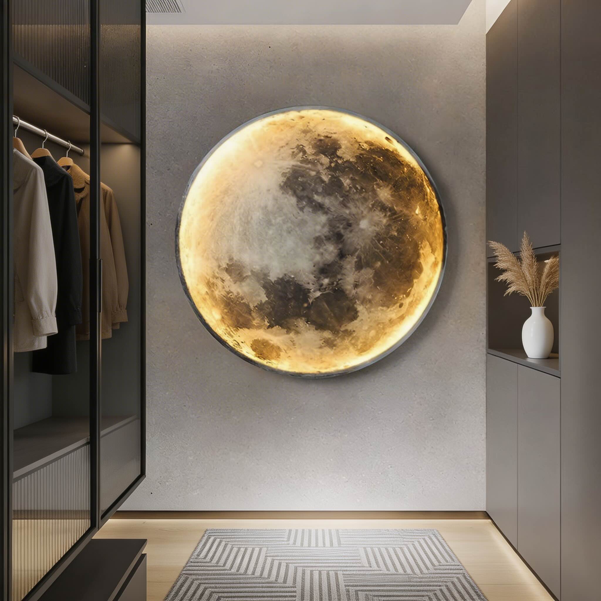 Moderne LED-Wandleuchte mit Eisenrahmen und Acrylschirm, verstellbares warmes Licht, dimmbar, drei Farboptionen | ribuella