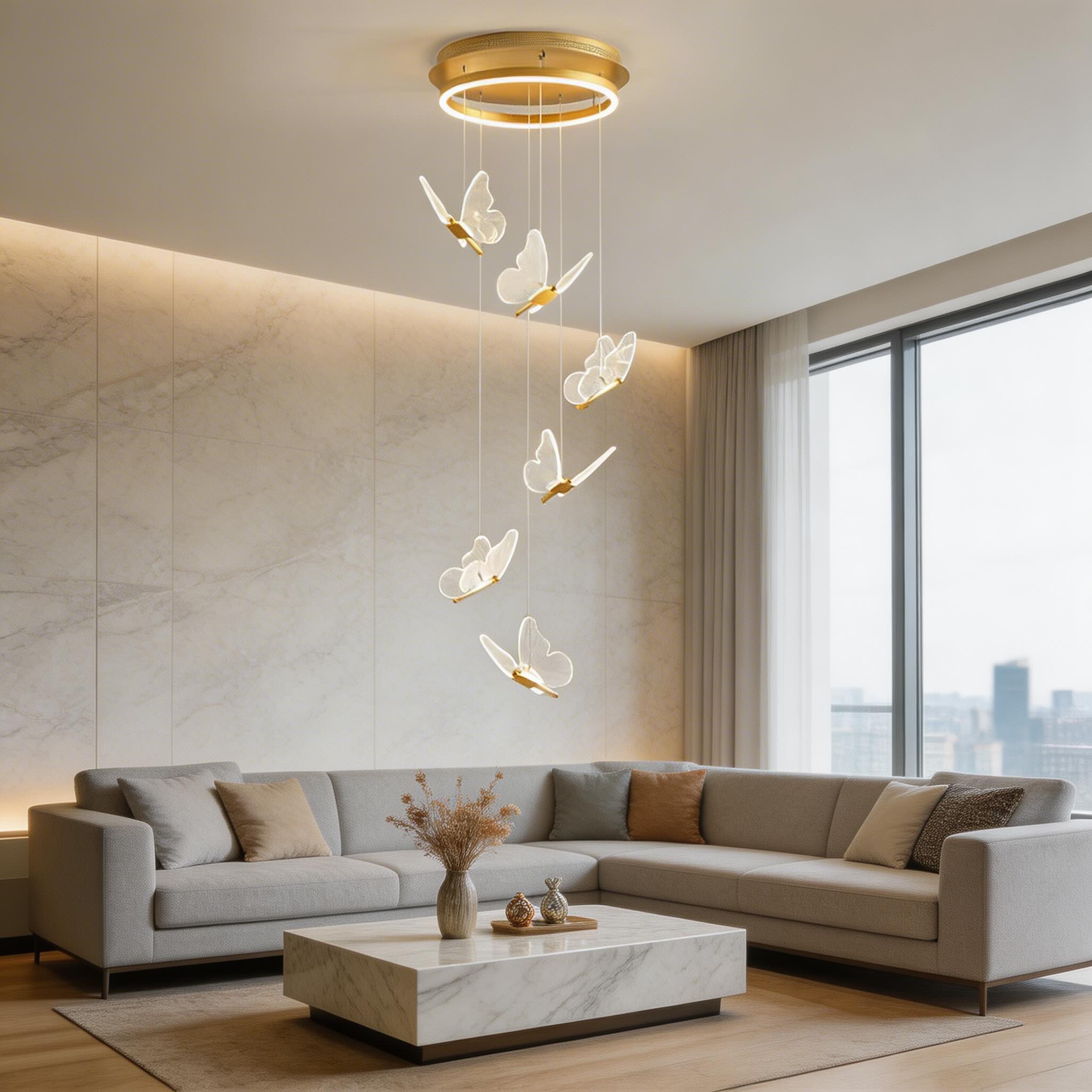 Moderne flächenbündige Deckenleuchte aus Metall und Acryl mit verstellbarer LED-Beleuchtung für Treppenhaus und Eingangsbereich | ribuella