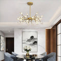 Modern Pendant Light Hanging Design Metal LED Adjustable 27-Light Fixture | ribuella
