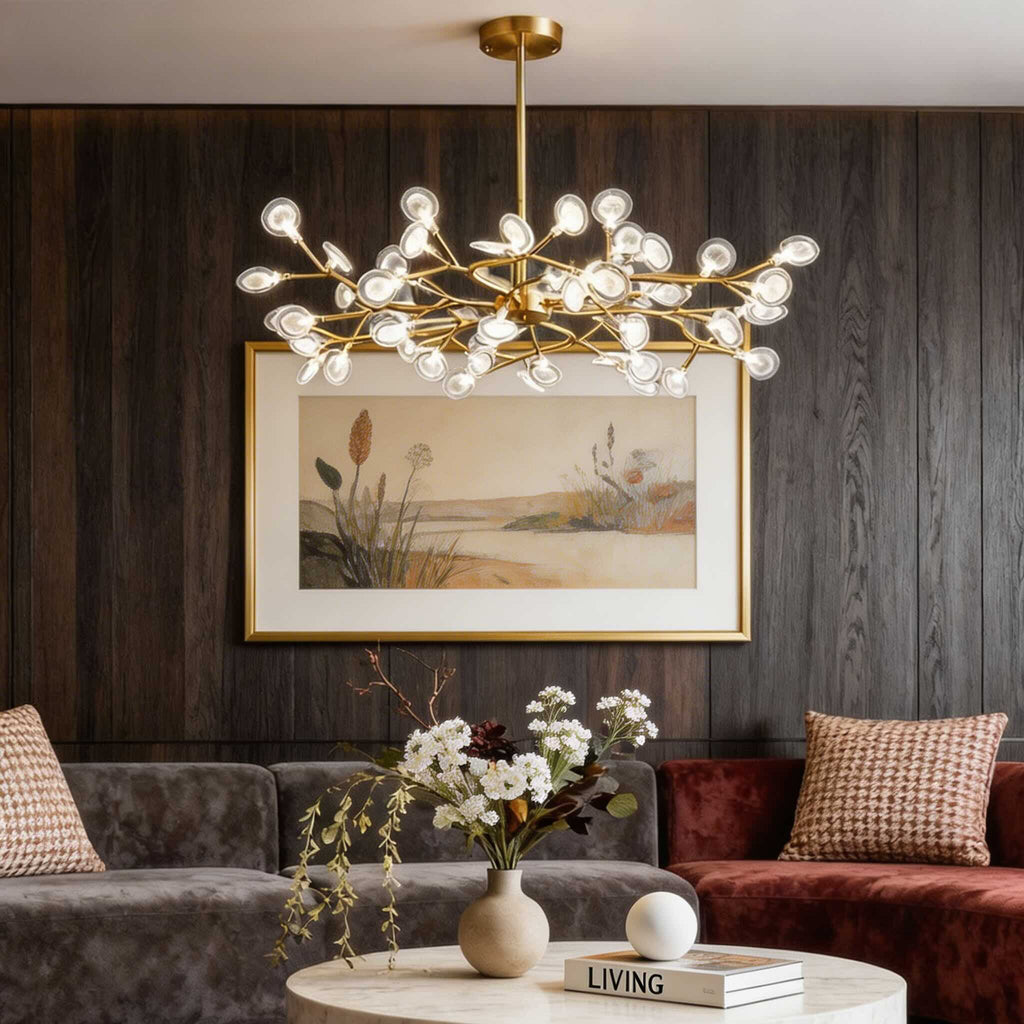 Modern Pendant Light Hanging Design Metal LED Adjustable 27-Light Fixture | ribuella