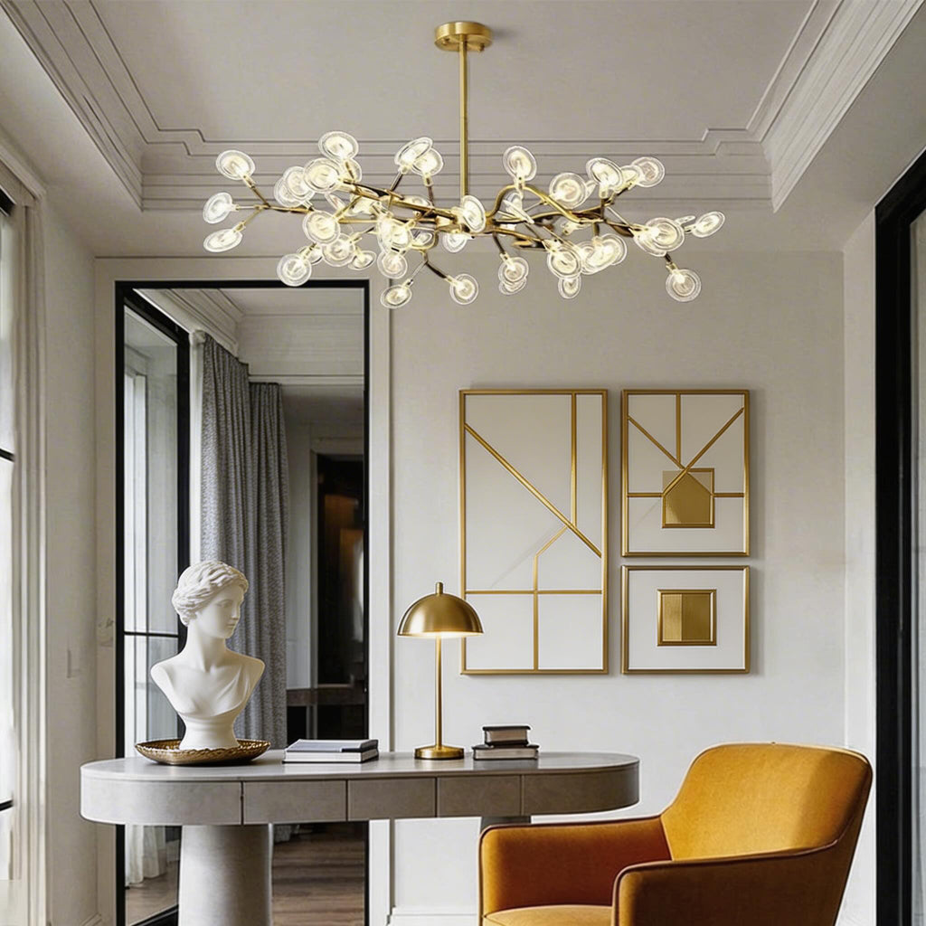 Modern Pendant Light Hanging Design Metal LED Adjustable 27-Light Fixture | ribuella