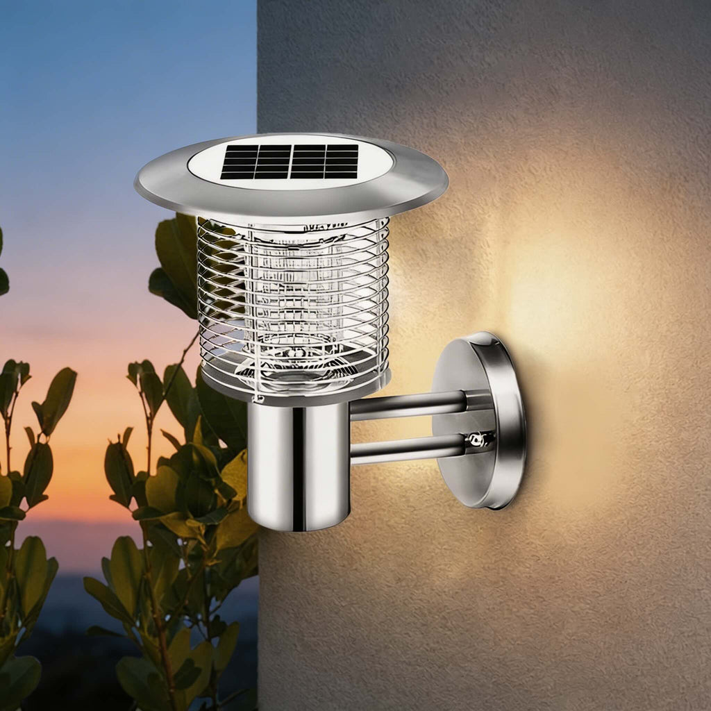 Moderne Solar-Wegbeleuchtung mit dualer Aufladung, Edelstahl 304, LED-Beleuchtung für den Außenbereich | ribuella