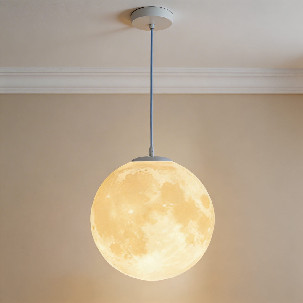 Modern Moon Globe Adjustable Hanging Pendant Light | ribuella