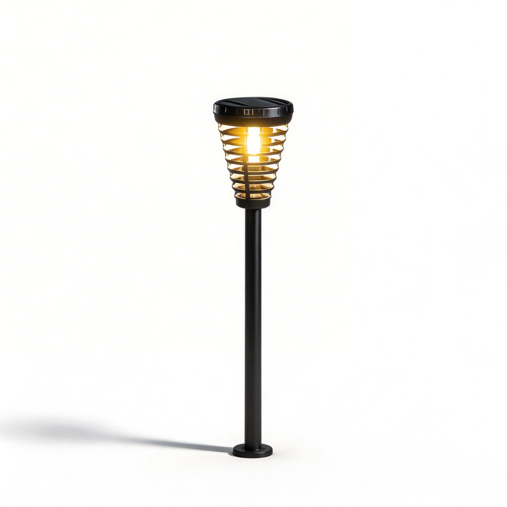 Modern Solar Garden Lights Outdoor Pathway LED Open Cone Design Waterproof ABS Intelligent Control | ribuella
