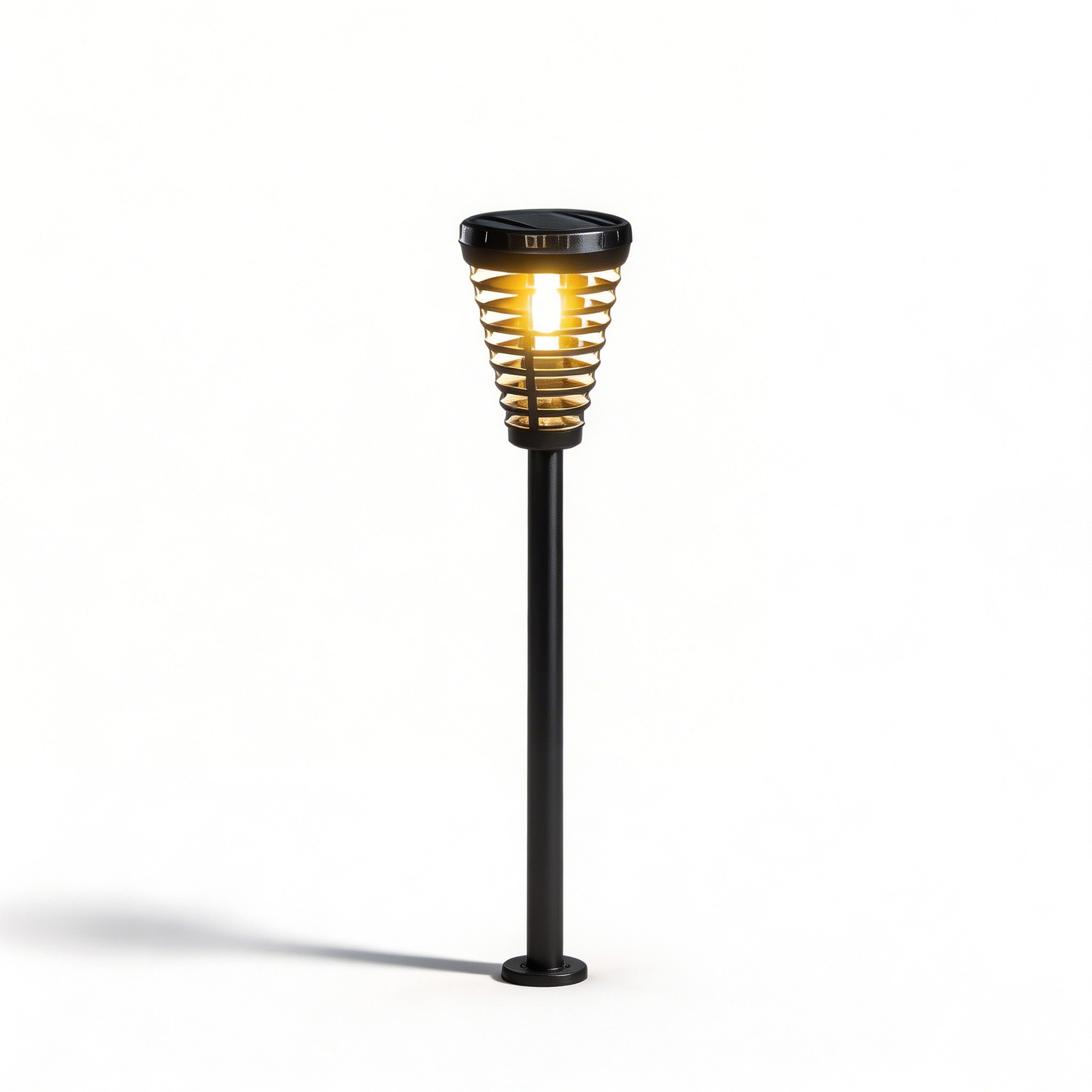 Modern Solar Garden Lights Outdoor Pathway LED Open Cone Design Waterproof ABS Intelligent Control | ribuella