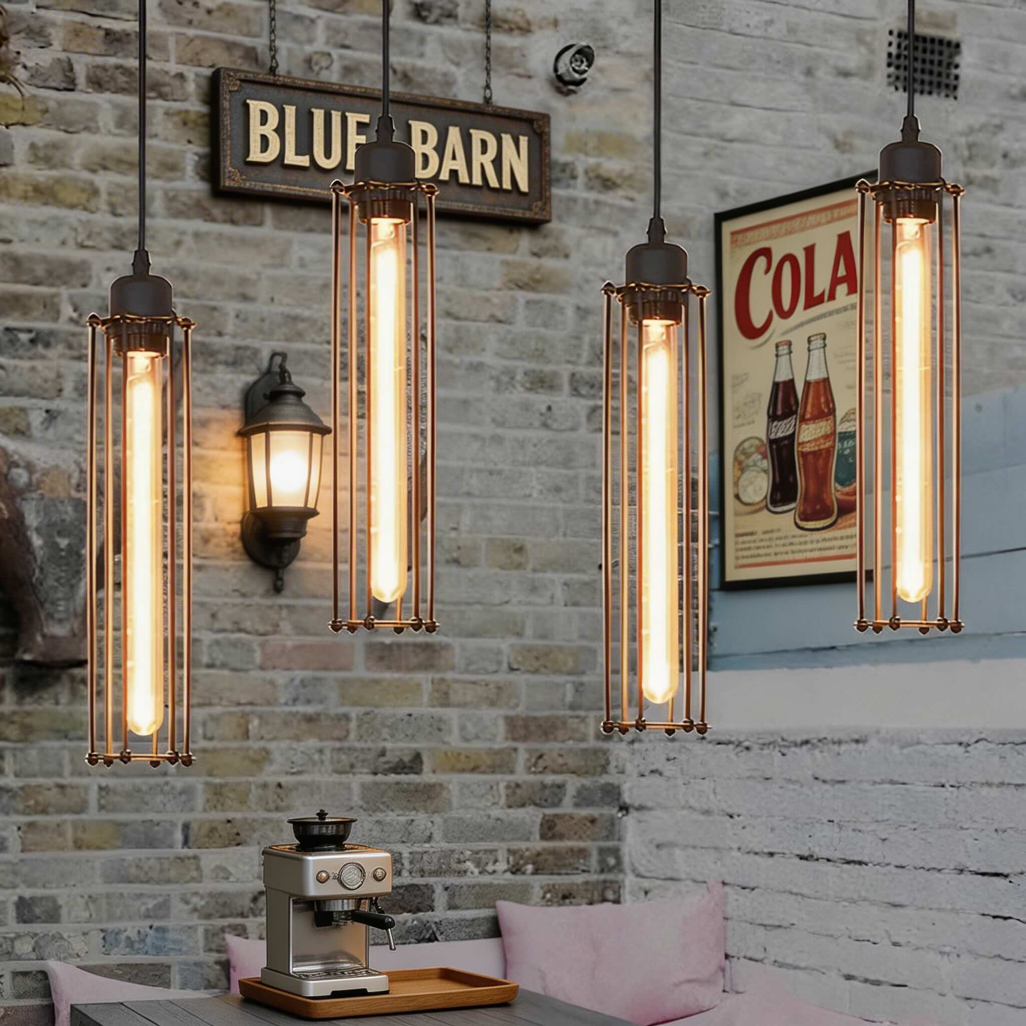 Industrial Black Linear Kitchen Island Pendant Light | ribuella