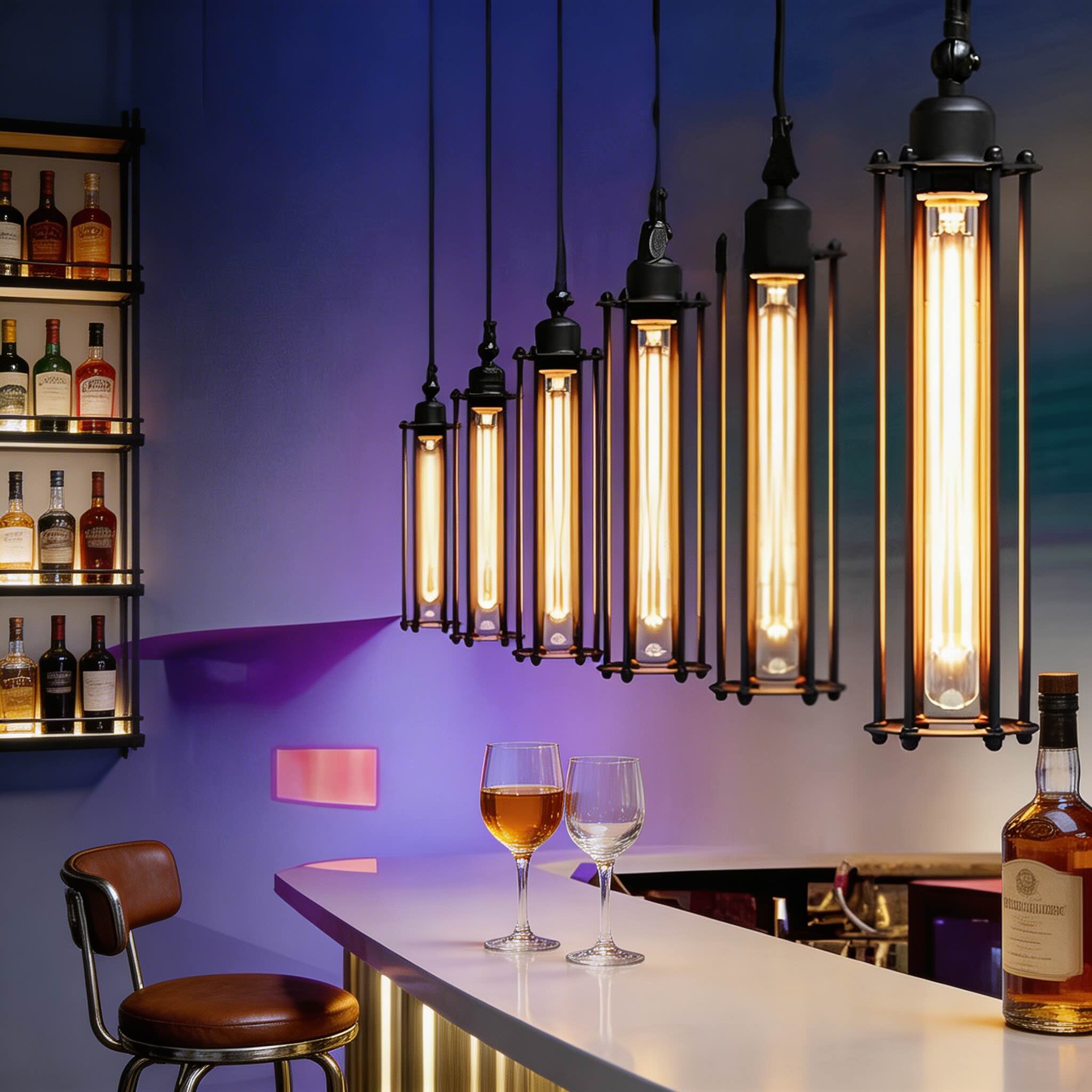Industrial Black Linear Kitchen Island Pendant Light | ribuella