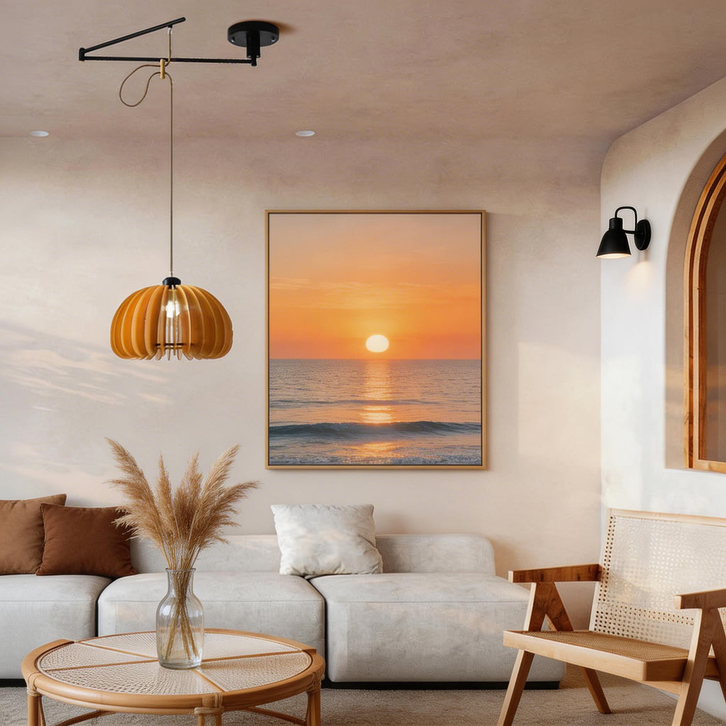 Japanese Wood Lantern Adjustable Hanging Pendant Light | ribuella