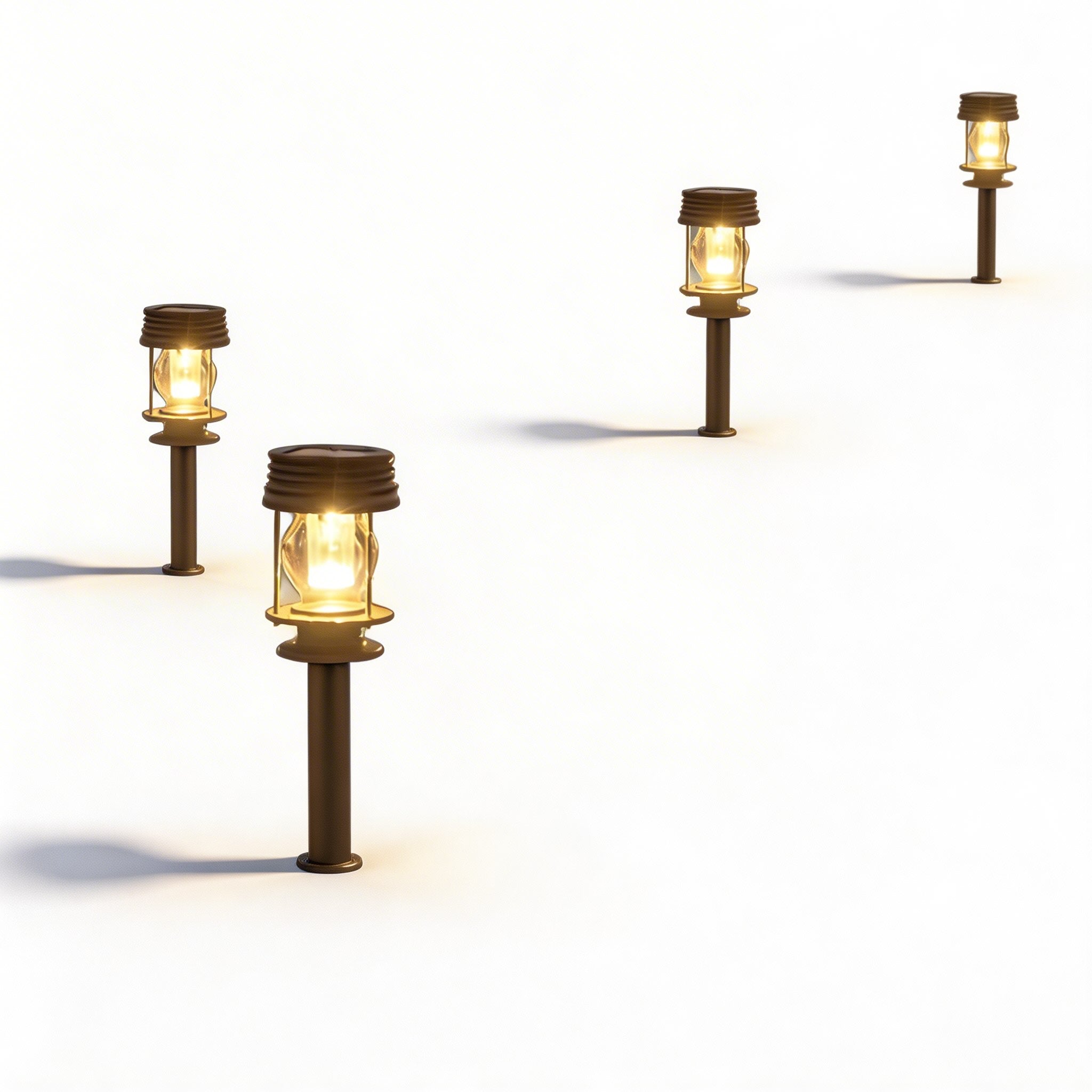 Lanterna solare moderna da esterno in plastica ABS impermeabile con sensore di luce integrato per giardino e patio | ribuella