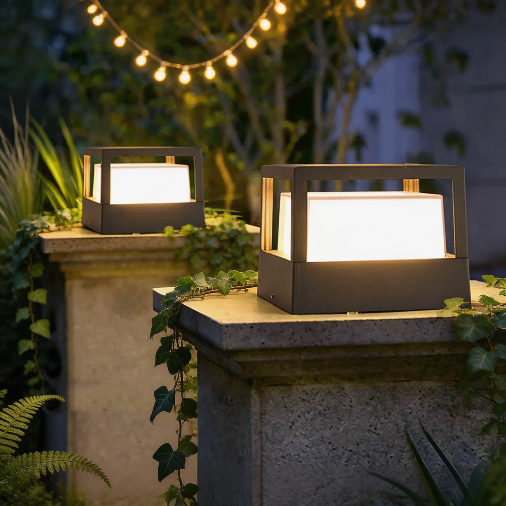Vodotěsné moderní venkovní sloupkové svítidlo z hliníku, nástěnné, 7W LED pro zahradní chodník, vilovou bránu | ribuella