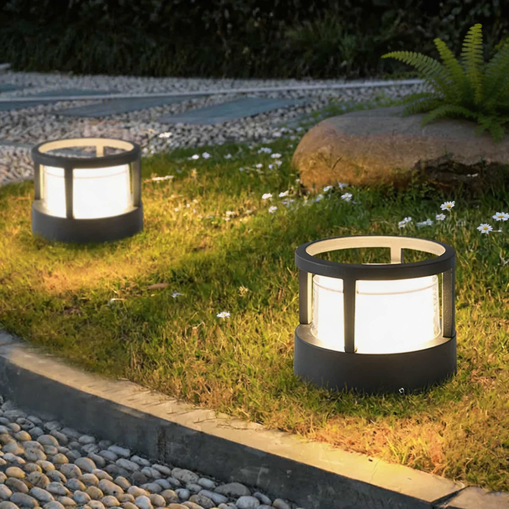 Vodotěsné moderní venkovní sloupkové svítidlo z hliníku, nástěnné, 7W LED pro zahradní chodník, vilovou bránu | ribuella