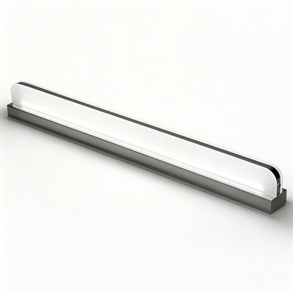 Moderne LED-Badezimmer-Spiegelleuchte zur Wandmontage mit polierter Eisenblende und stimmungsvollem Licht | ribuella