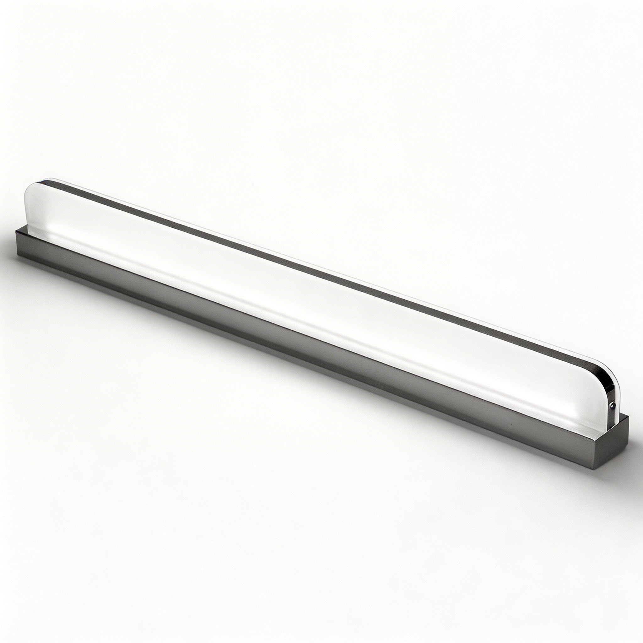 Moderne LED-Badezimmer-Spiegelleuchte zur Wandmontage mit polierter Eisenblende und stimmungsvollem Licht | ribuella