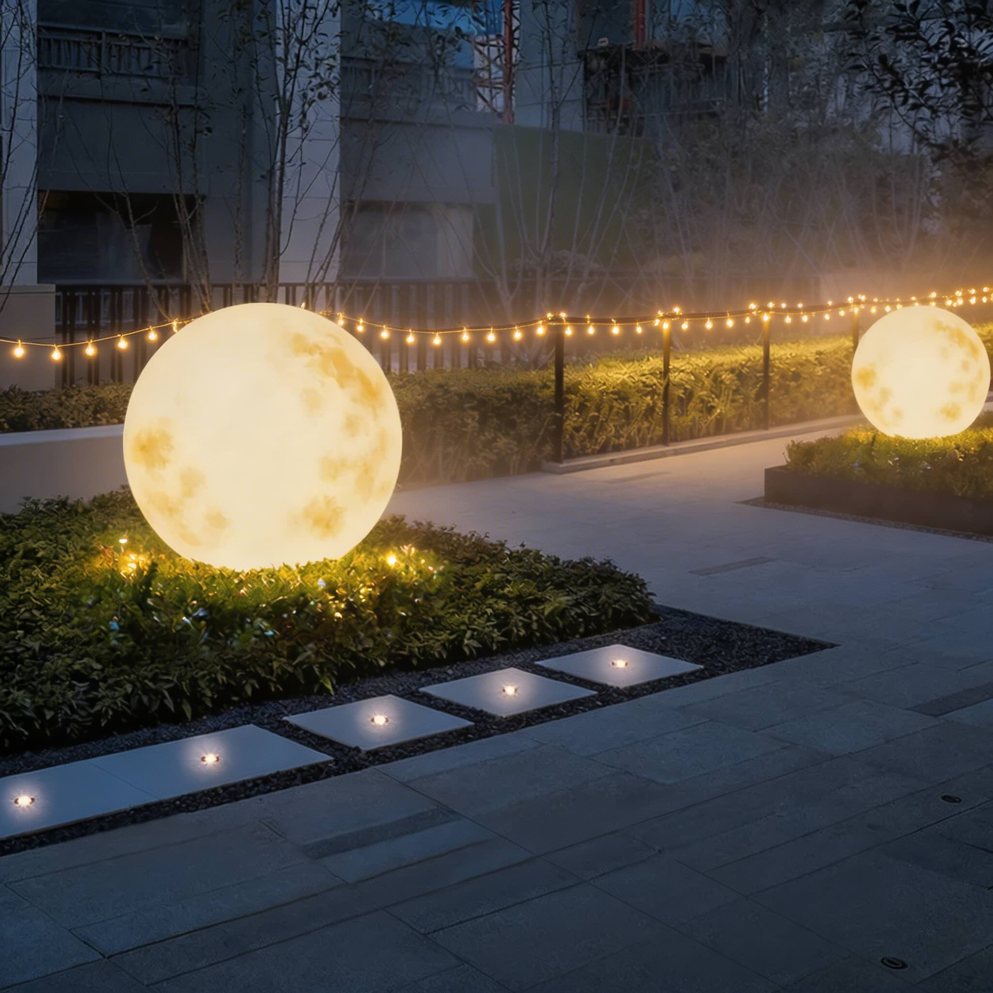 Modern Solar Garden Light Ball Design Waterproof LED Outdoor Light for Landscape Illumination | ribuella