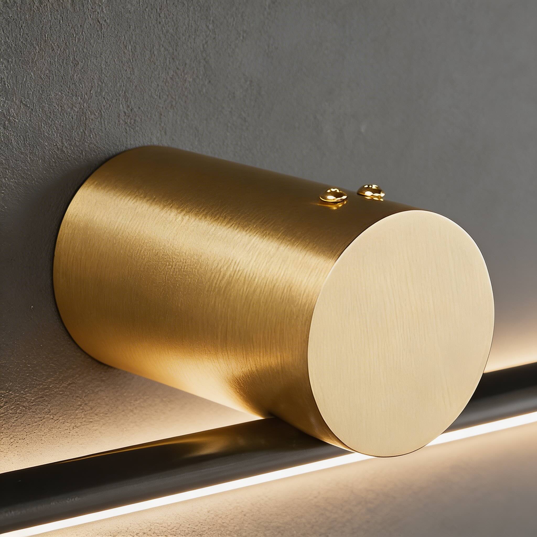 Moderne lineare LED-Wandleuchte für den Badezimmerspiegel, Leuchtenleiste zur Wandmontage aus Kupfer und Acryl, dimmbar | ribuella