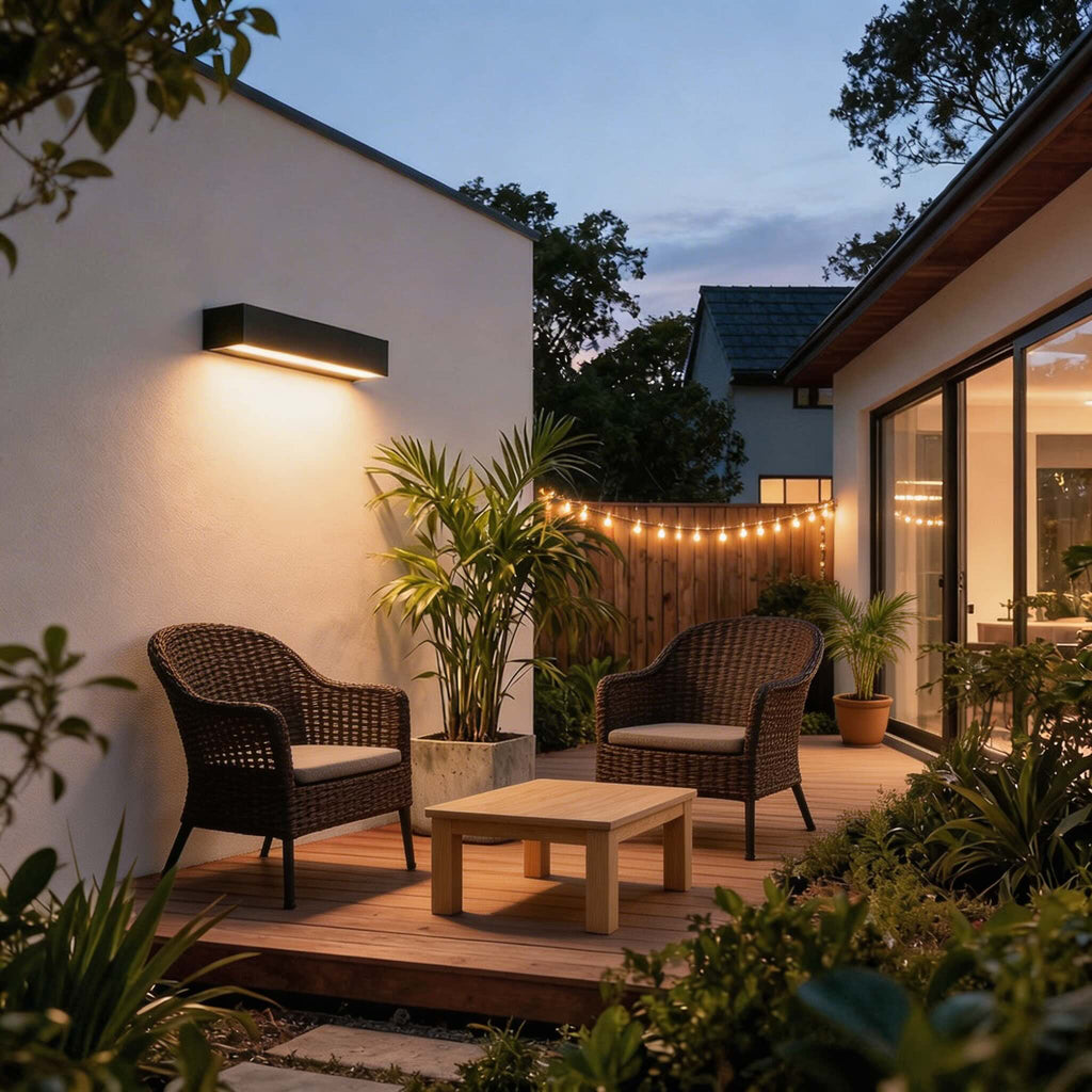 Modern Outdoor Wall Light Linear Mount Waterproof Aluminum LED Adjustable Color Temperature | ribuella