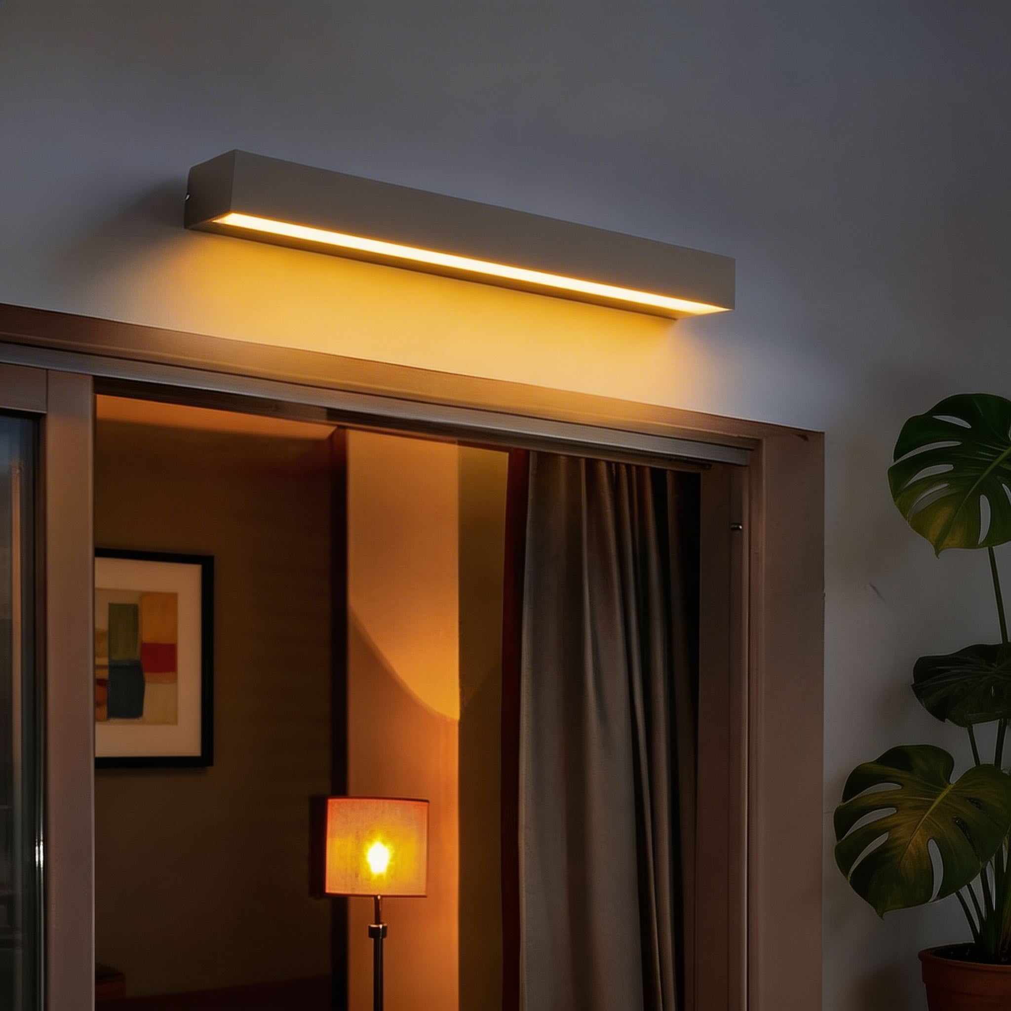 Modern Outdoor Wall Light Linear Mount Waterproof Aluminum LED Adjustable Color Temperature | ribuella