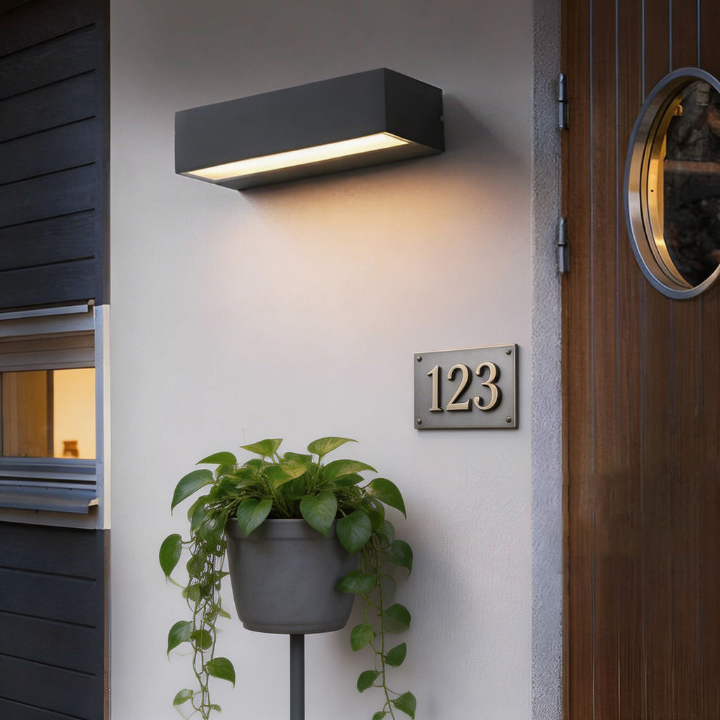 Modern Outdoor Wall Light Linear Mount Waterproof Aluminum LED Adjustable Color Temperature | ribuella