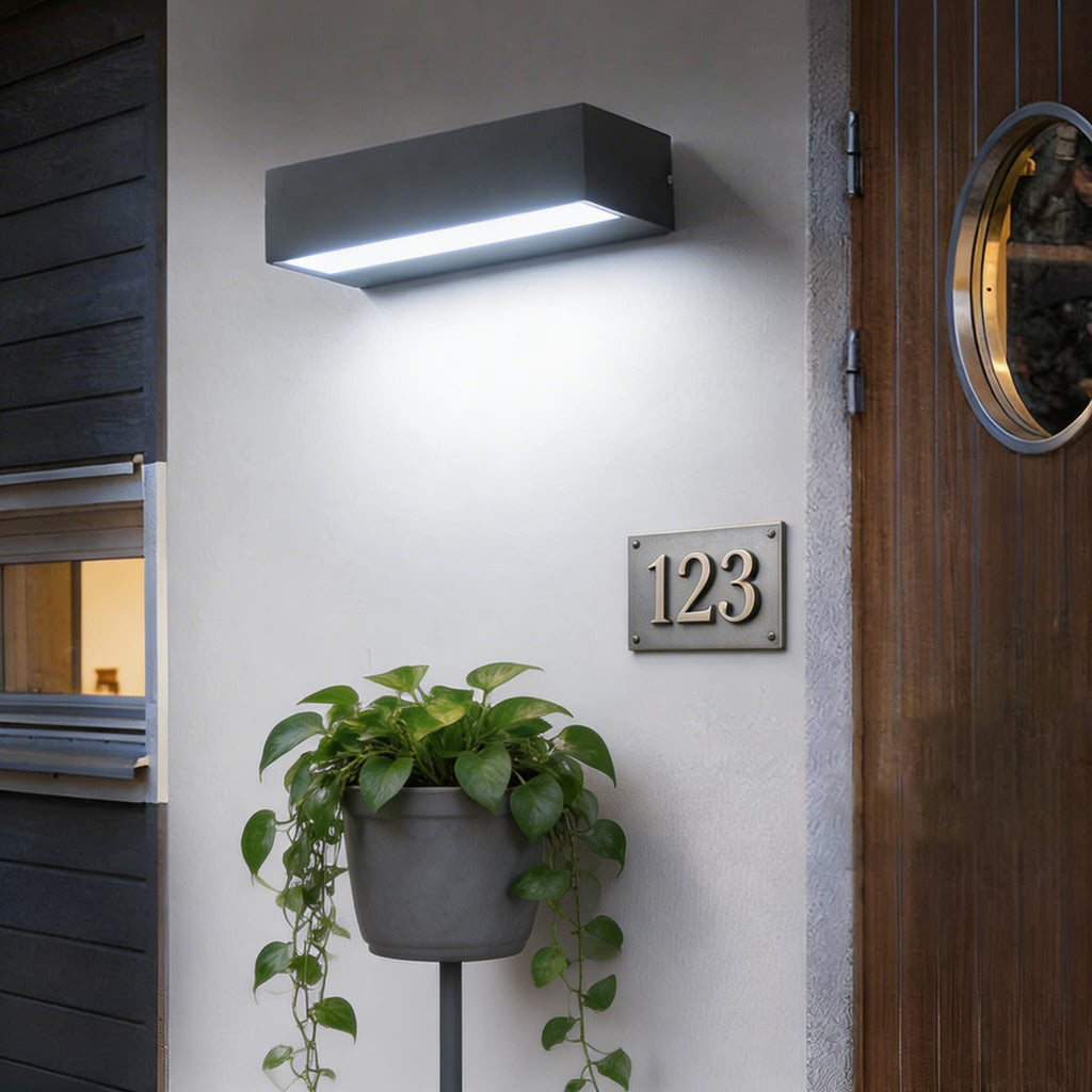 Modern Outdoor Wall Light Linear Mount Waterproof Aluminum LED Adjustable Color Temperature | ribuella