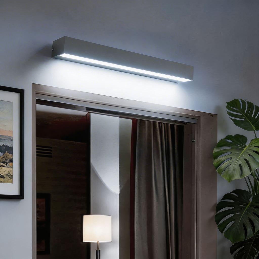 Modern Outdoor Wall Light Linear Mount Waterproof Aluminum LED Adjustable Color Temperature | ribuella