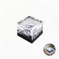Solar Garden Lights Square Glass Outdoor Pathway Lamp Waterproof ABS Base LED Lighting | ribuella