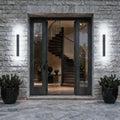Black Modern Outdoor Wall Light Linear Design Wall Mounted Iron LED Dimmable Waterproof for Porch | ribuella