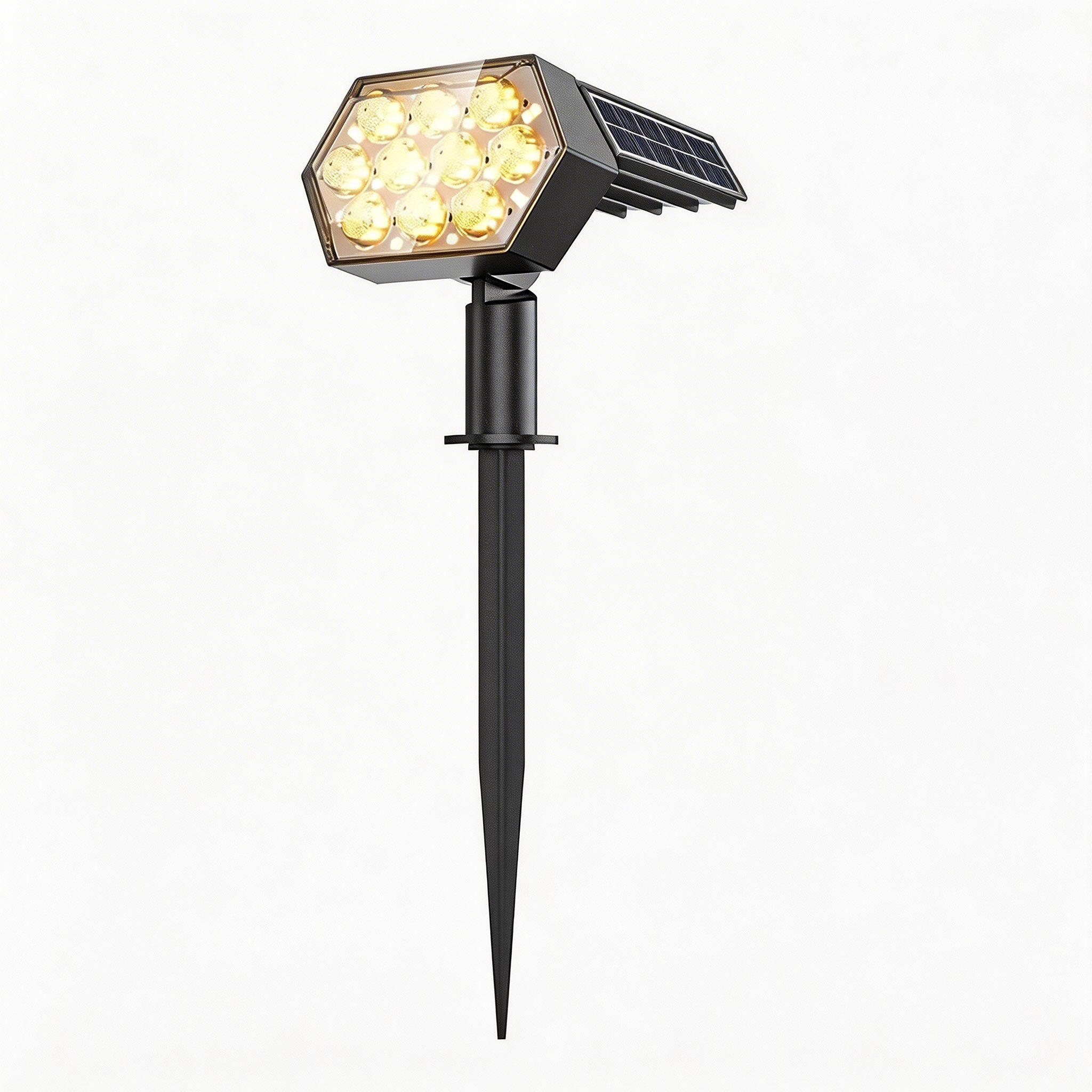 Lampes solaires de jardin, 92 LED, projecteur solaire étanche réglable avec 3 modes de luminosité pour l’extérieur | ribuella