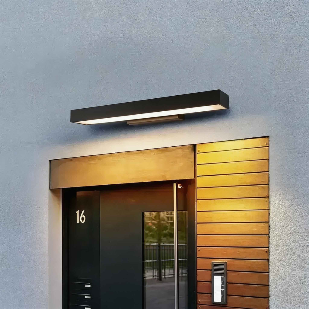 Moderne wasserdichte Außenwandleuchte aus Edelstahl mit verstellbarem LED-Design für den Außenbereich | ribuella