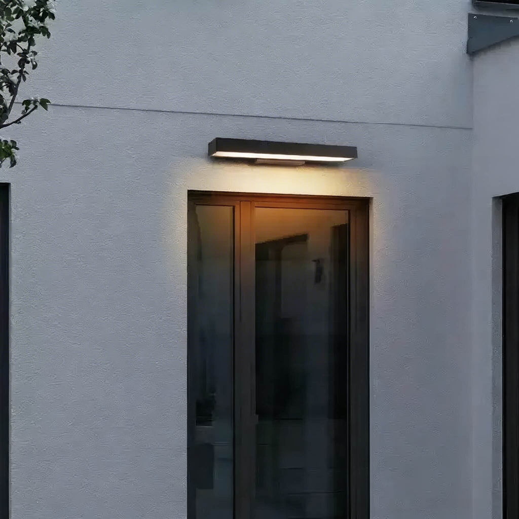 Moderne wasserdichte Außenwandleuchte aus Edelstahl mit verstellbarem LED-Design für den Außenbereich | ribuella
