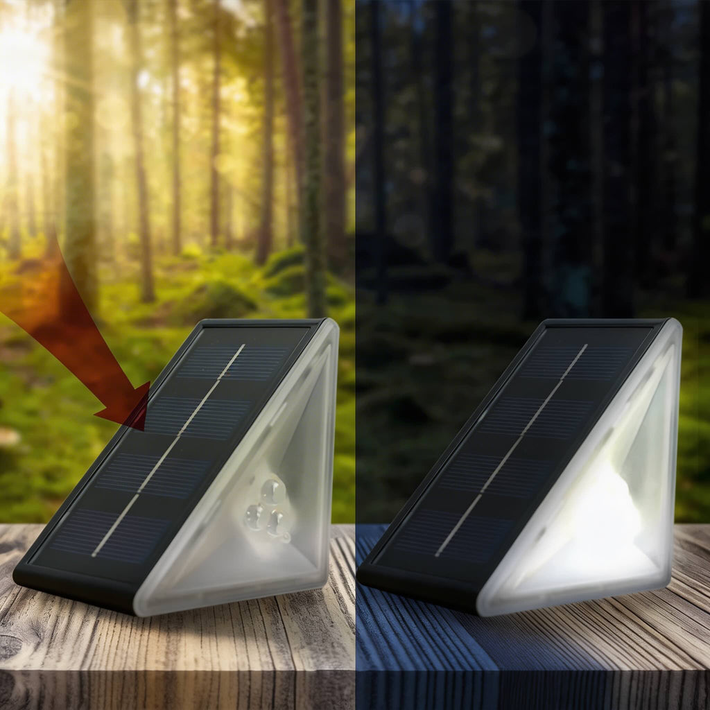 Solar Step Lights Outdoor IP67 Waterproof Adjustable Energy Saving Automatic Sensor for Exterior Steps | ribuella