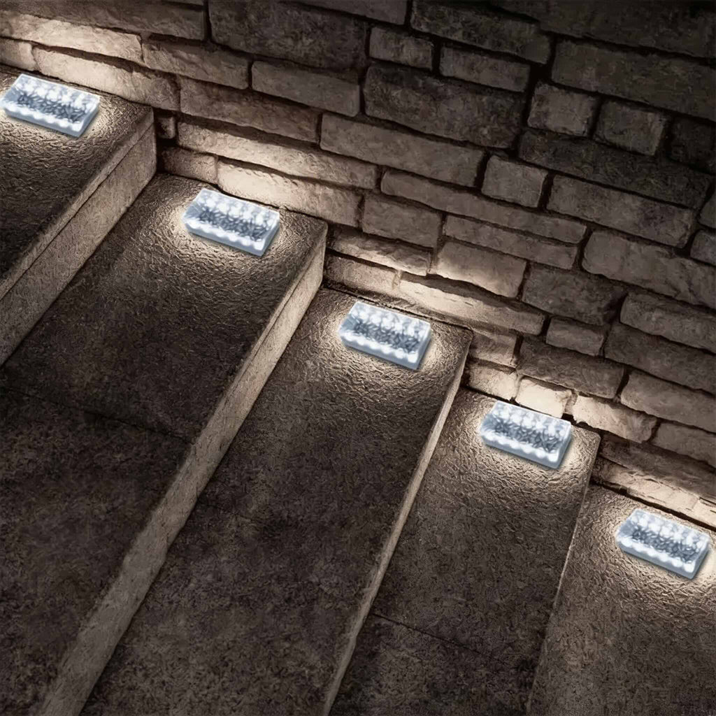 Solare Ziegel-Leuchte für den Außenbereich, wasserdichte LED-Gartenleuchte für die Beleuchtung von Wegen und Landschaften | ribuella