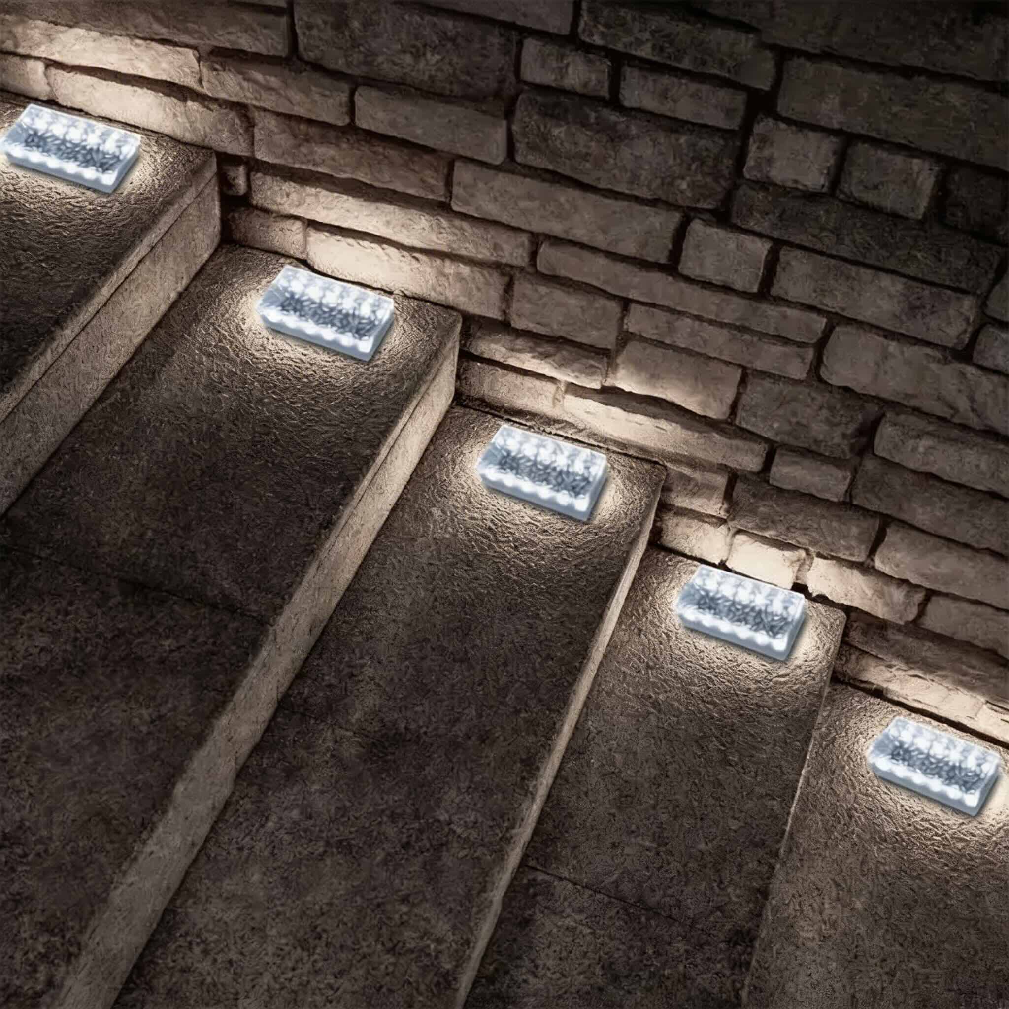 Solare Ziegel-Leuchte für den Außenbereich, wasserdichte LED-Gartenleuchte für die Beleuchtung von Wegen und Landschaften | ribuella
