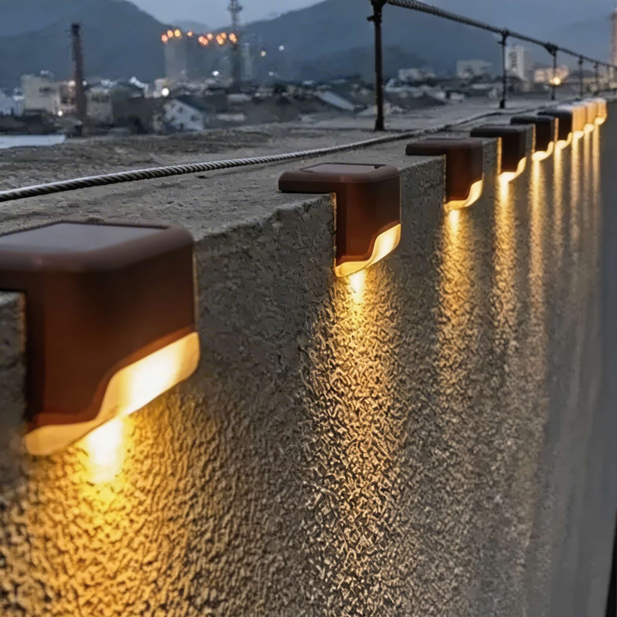 Solare Gartenleuchte für den Außenbereich, wasserdichte Stufenleuchte aus Kunststoff im linearen Design, warmweiße LED | ribuella