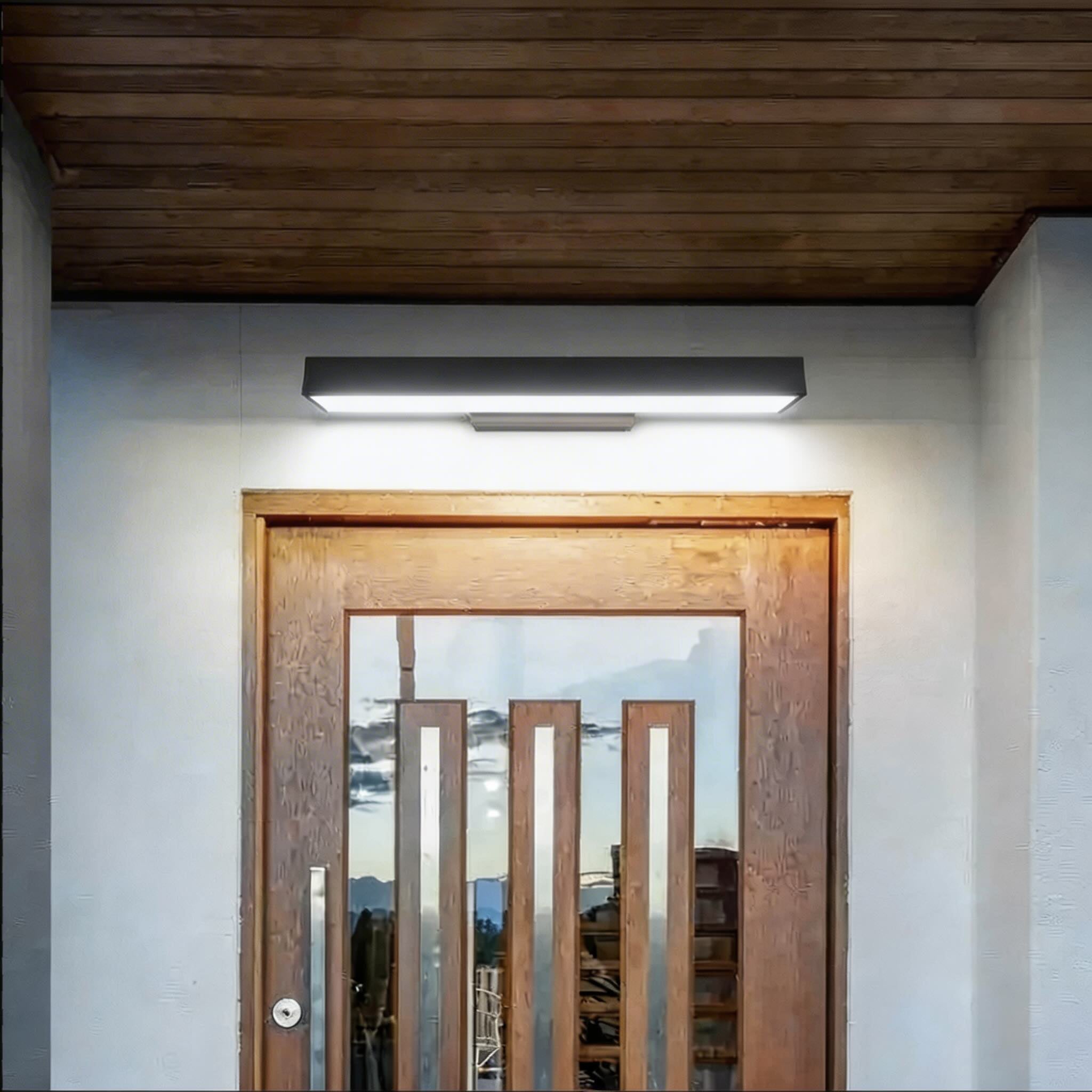 Moderne wasserdichte Außenwandleuchte aus Edelstahl mit verstellbarem LED-Design für den Außenbereich | ribuella