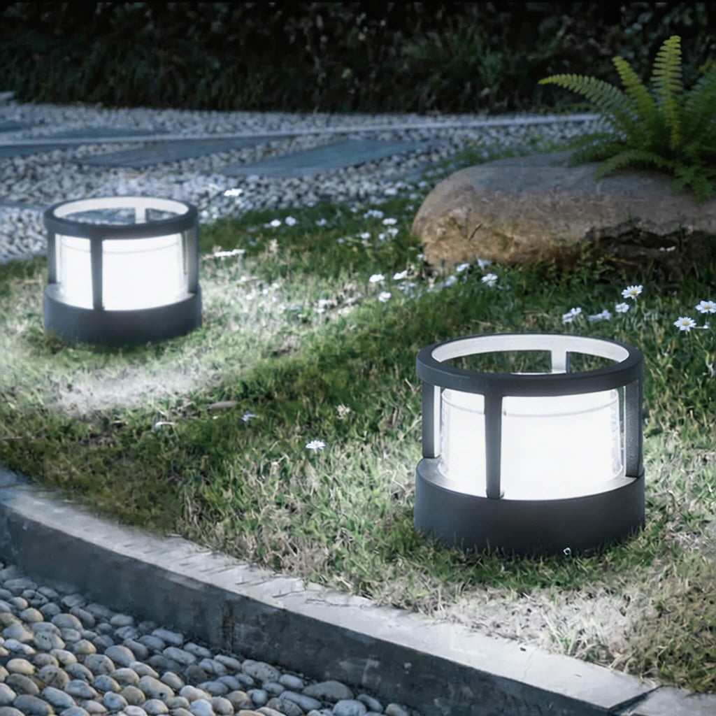 Vodotěsné moderní venkovní sloupkové svítidlo z hliníku, nástěnné, 7W LED pro zahradní chodník, vilovou bránu | ribuella