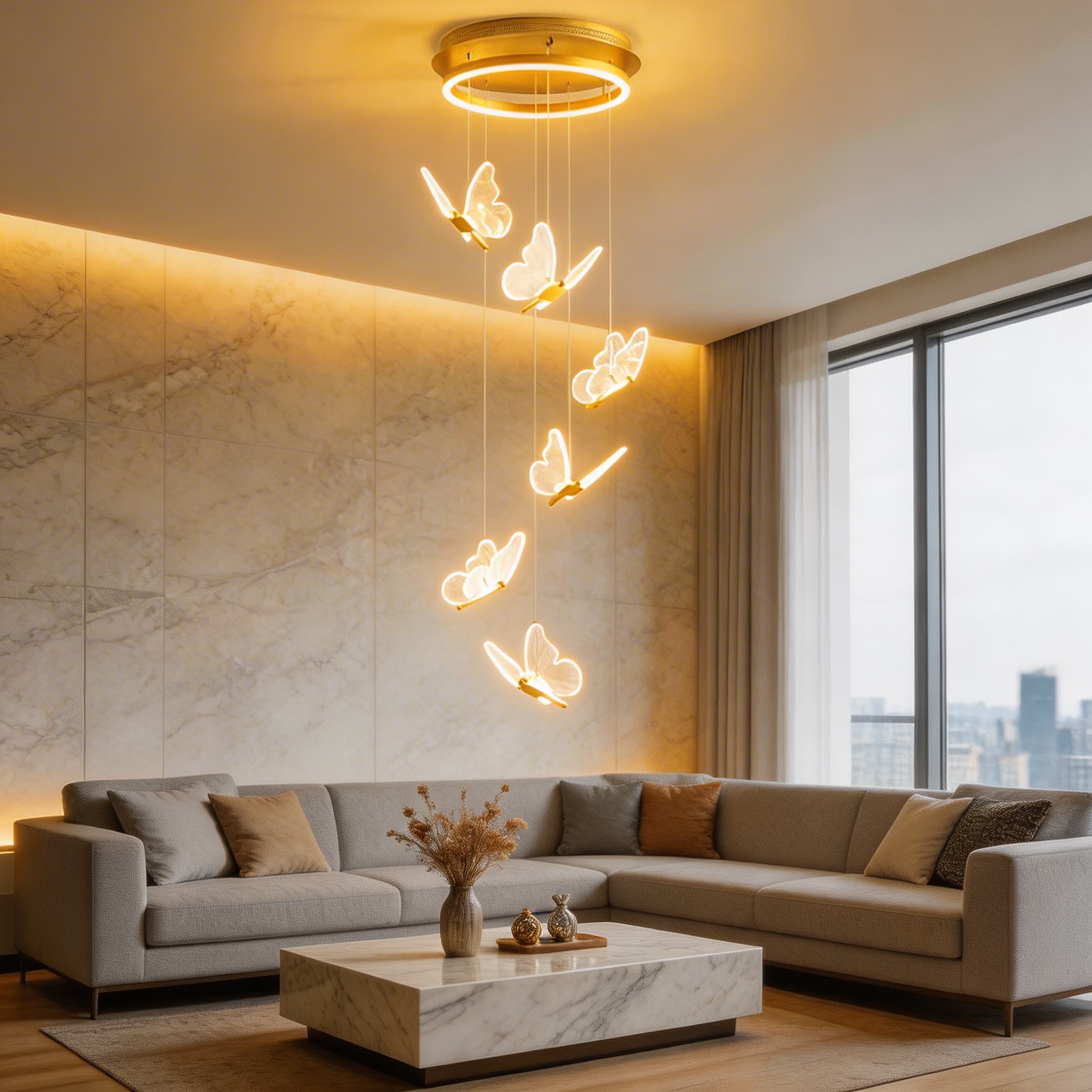 Moderne flächenbündige Deckenleuchte aus Metall und Acryl mit verstellbarer LED-Beleuchtung für Treppenhaus und Eingangsbereich | ribuella