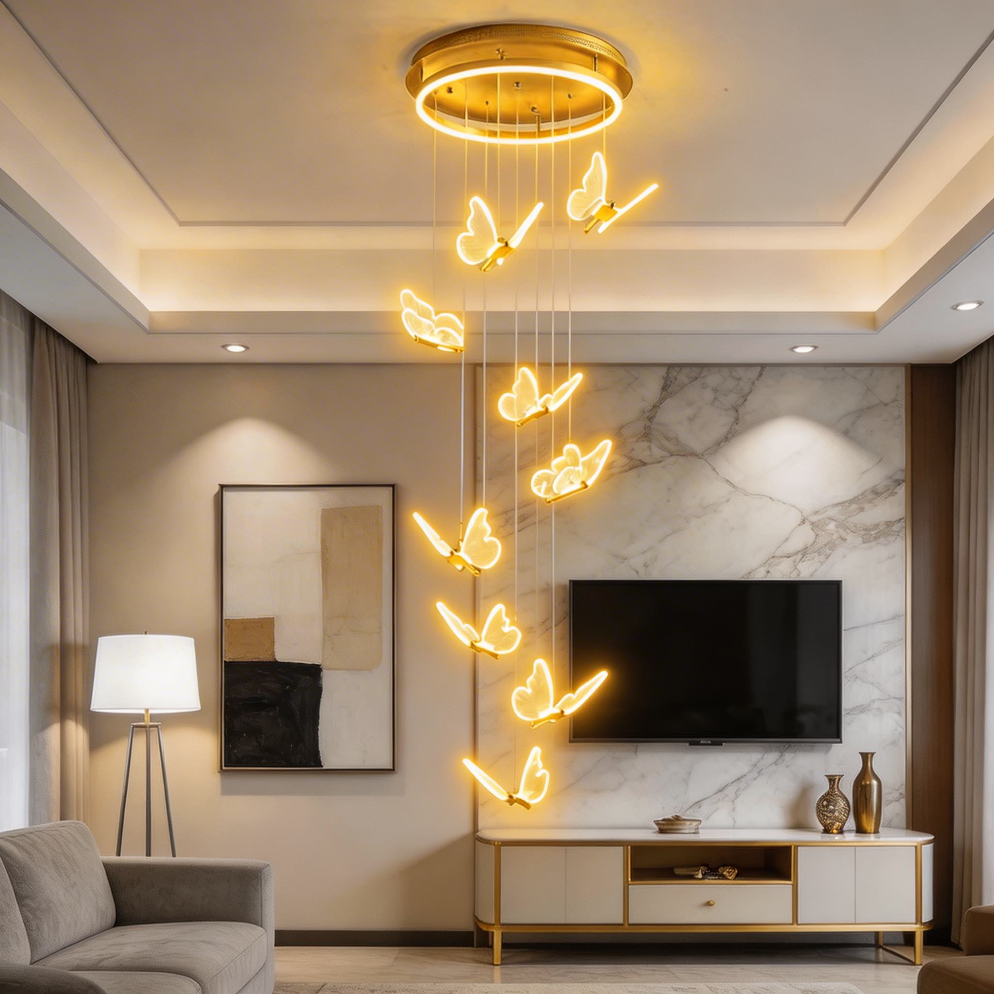 Moderne flächenbündige Deckenleuchte aus Metall und Acryl mit verstellbarer LED-Beleuchtung für Treppenhaus und Eingangsbereich | ribuella