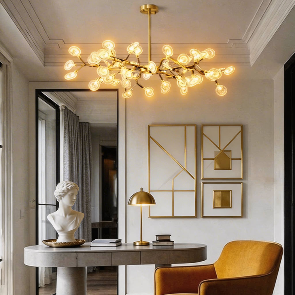 Modern Pendant Light Hanging Design Metal LED Adjustable 27-Light Fixture | ribuella