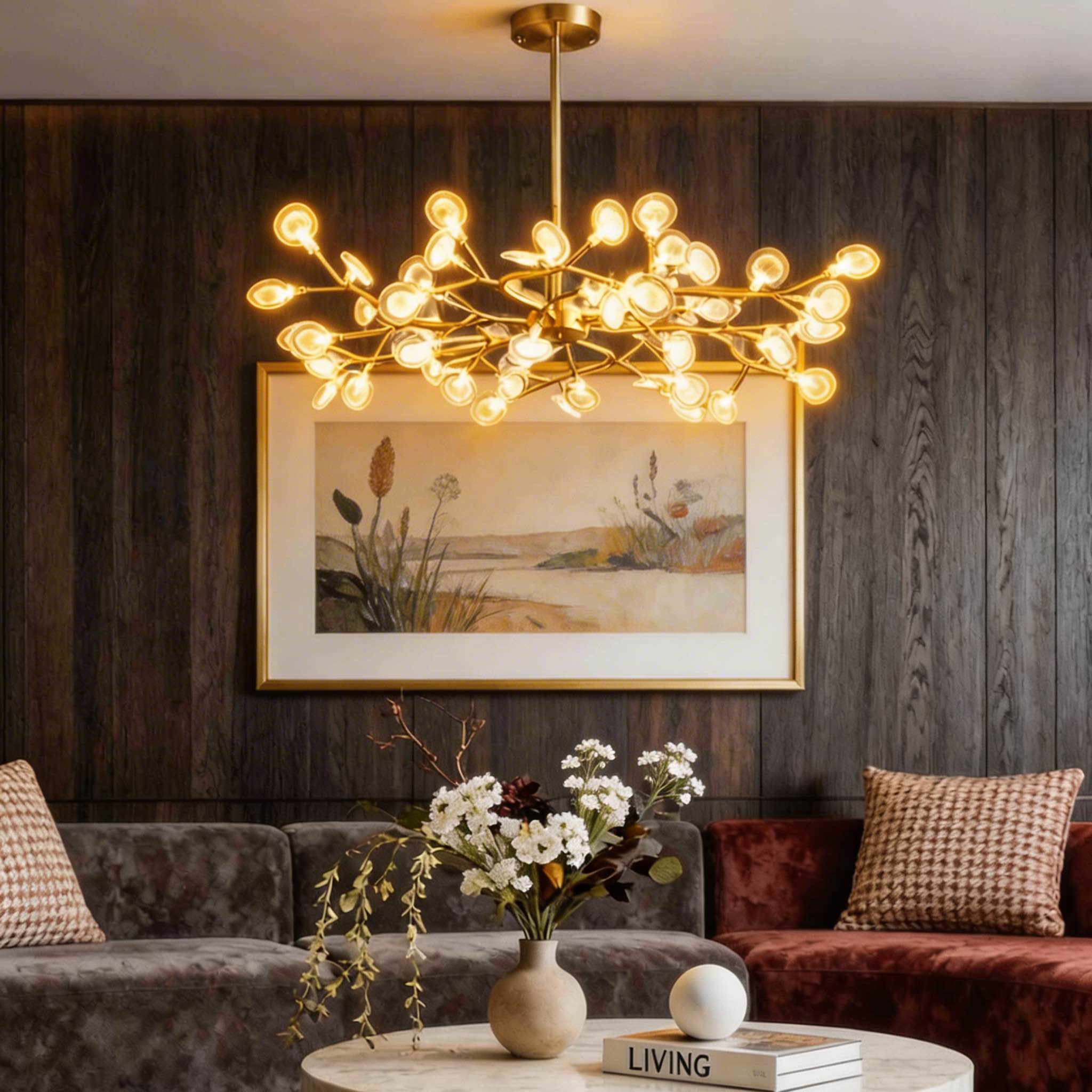 Modern Pendant Light Hanging Design Metal LED Adjustable 27-Light Fixture | ribuella