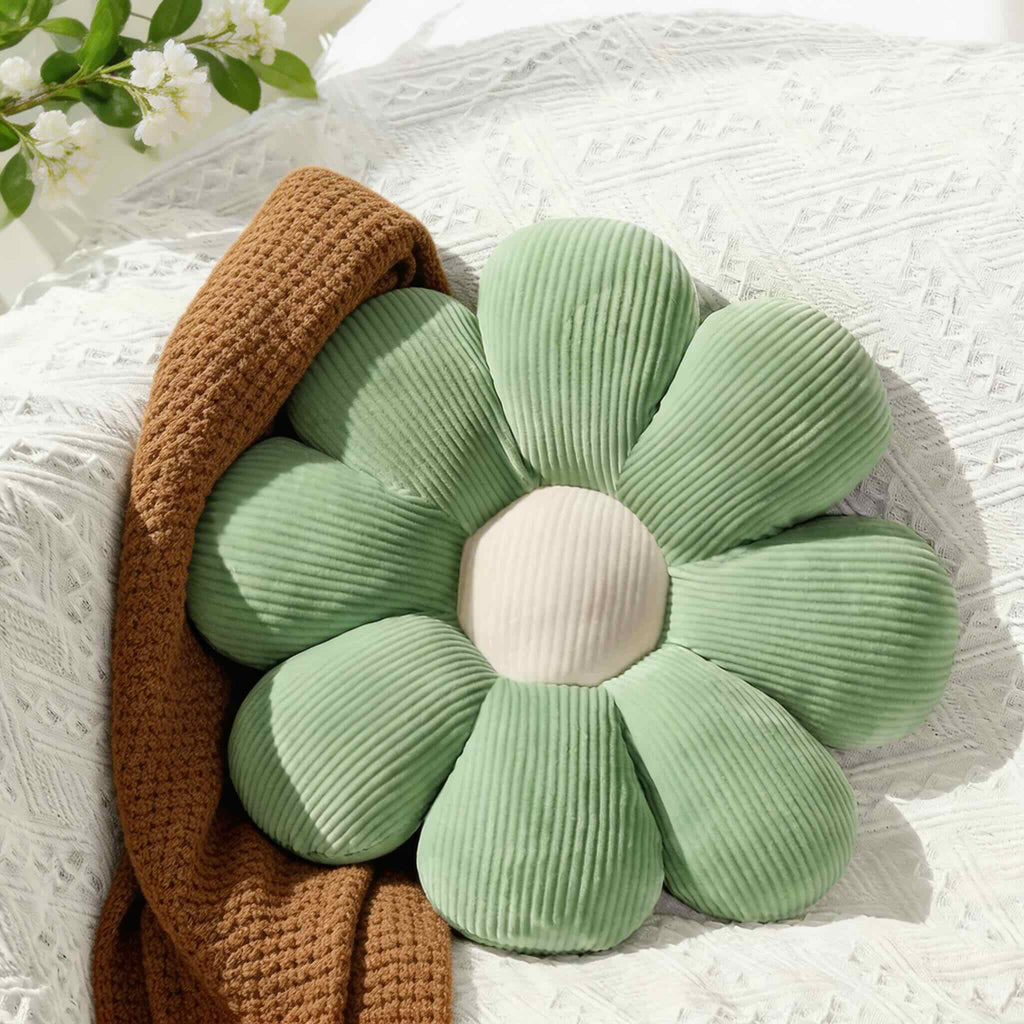 Modernes Blumen-Kissen, weiches Plüschmaterial, bequem, dekorative Matte | ribuella