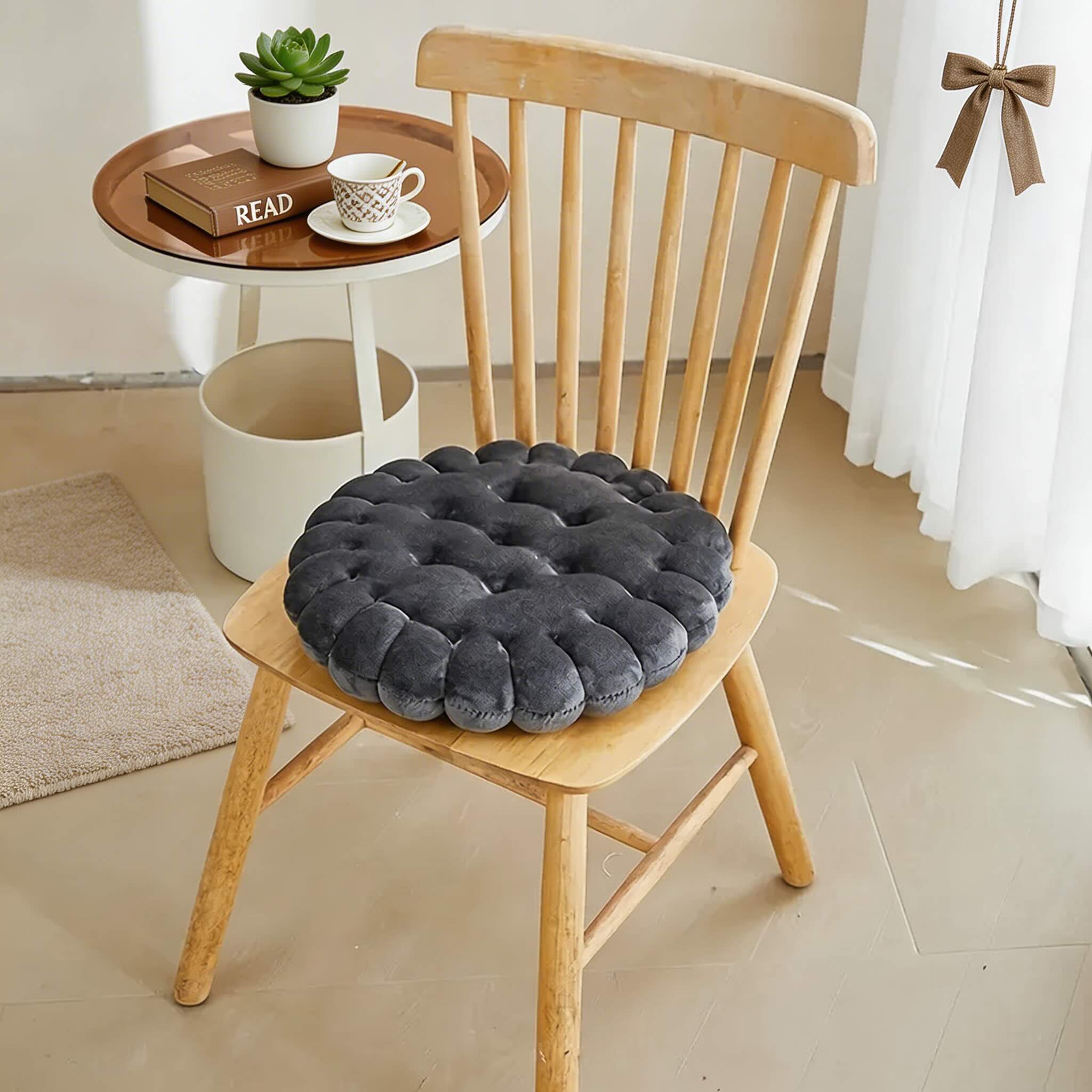Biscuit Shape Decorative Pillow Plush Cushion Soft Chair Seat Pad for Comfort and Support | ribuella