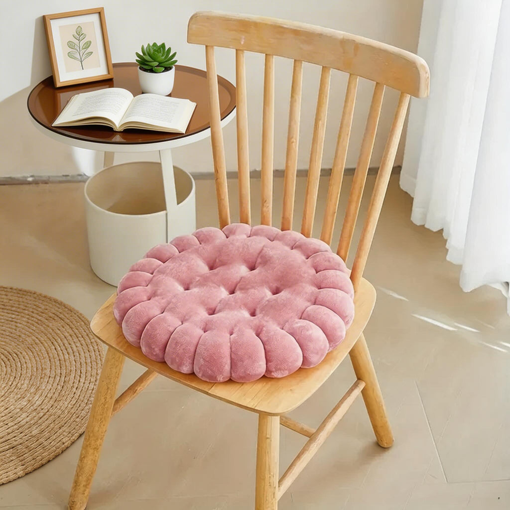 Biscuit Shape Decorative Pillow Plush Cushion Soft Chair Seat Pad for Comfort and Support | ribuella